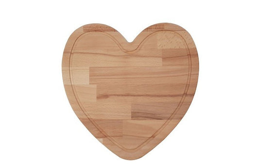 Tagliere/Vassoio faggio naturale a forma di cuore